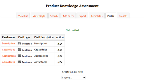 Time for action - adding a field to the database