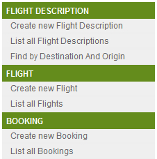 Flight Booking application requirements