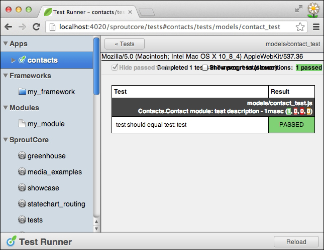 Viewing unit test results