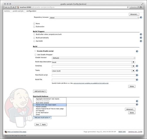 Configuring artifacts and test results