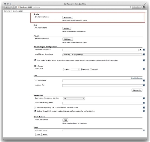 Adding Gradle versions