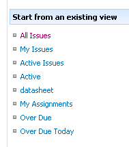 Existing viewslist, managingGantt view