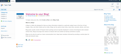 Creating a blog