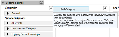 Configuring log categories