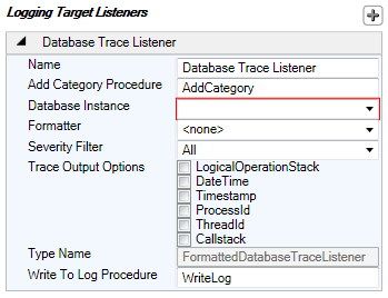 Configuring Database Trace Listener