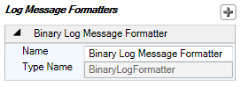 Configuring log message formatters