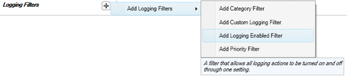 Adding a logging enabled filter