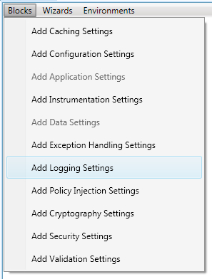 Adding Logging Settings