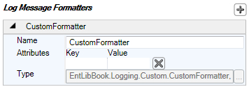 Configuring the custom log formatter