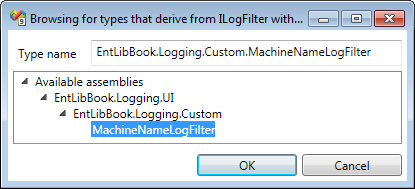 Configuring the custom log filter