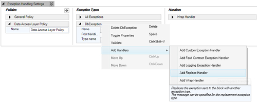 Configuring a Replace handler