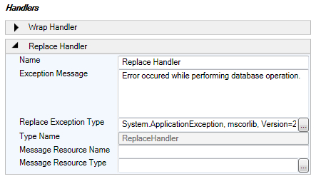 Configuring a Replace handler