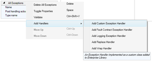 Configuring custom exception handler