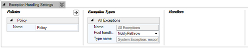 Adding initial Exception Handling settings