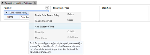 Configuring a Wrap exception handler