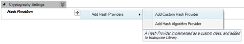 Configuring a Custom Hash Provider