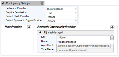 Configuring the symmetric cryptography provider