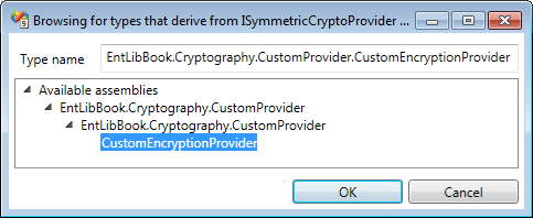 Configuring the custom symmetric provider