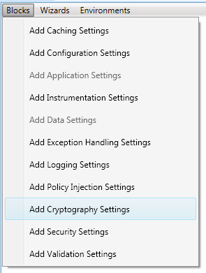 Adding initial cryptography settings