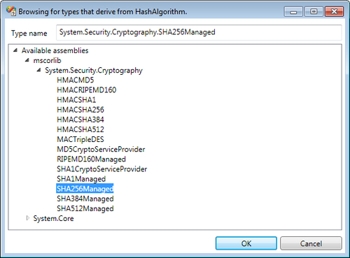 Configuring Hash Provider