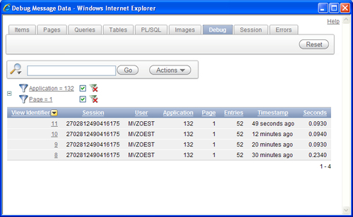 How to do it...APEX application, debuggingstarting with