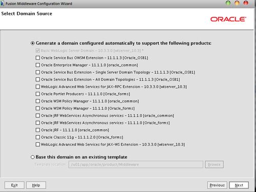 Creating and configuring a domain