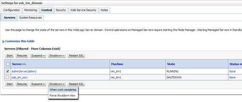 Stopping the WebLogic Server