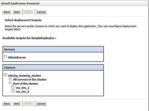 The WebLogic Admin Console