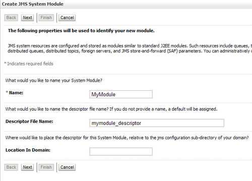 Creating a JMS System Module