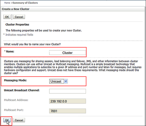 Configuring clusters