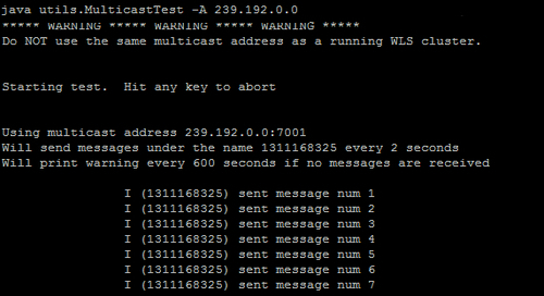 Check the multicast address