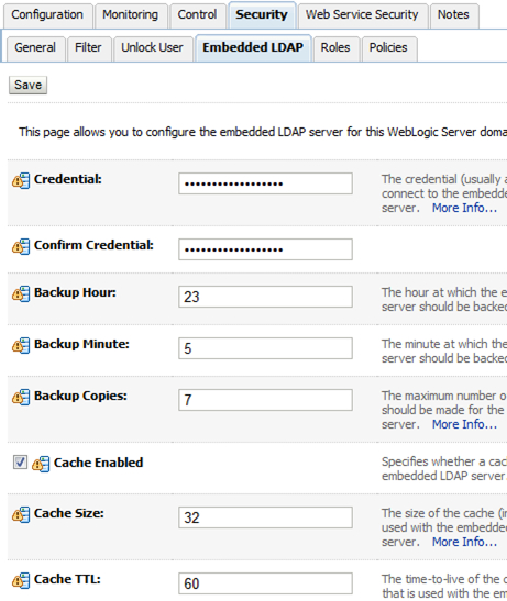 Default global roles in WebLogic Server