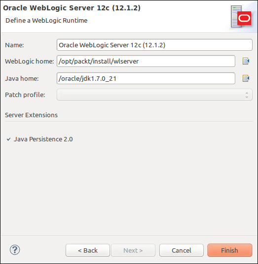 Linking WebLogic's runtime environment