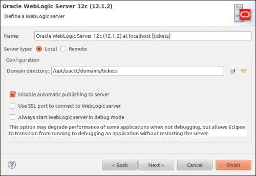 Linking WebLogic Server's instance