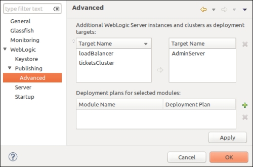 Changing deployment target from Eclipse