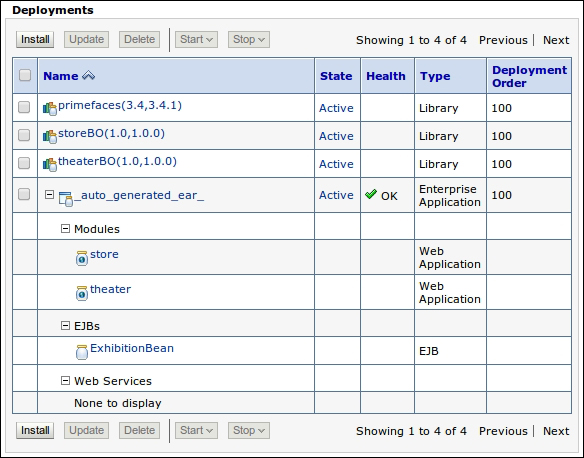 Using a virtual application