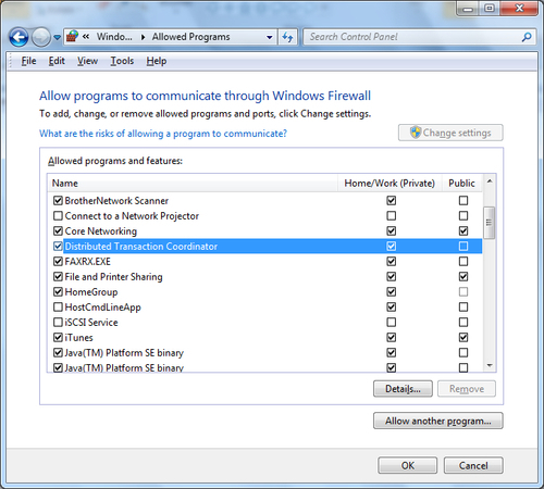 Configuring the firewall