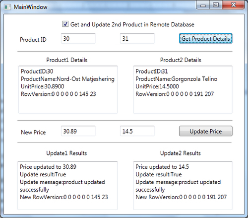 Testing the distributed transaction support with two databases