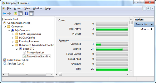 Testing the distributed transaction support with two databases