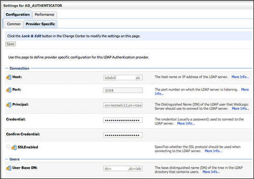 Authentication under WebLogic