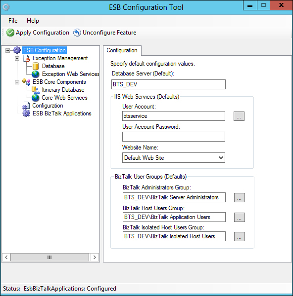 Configuring the ESB Toolkit 2.2