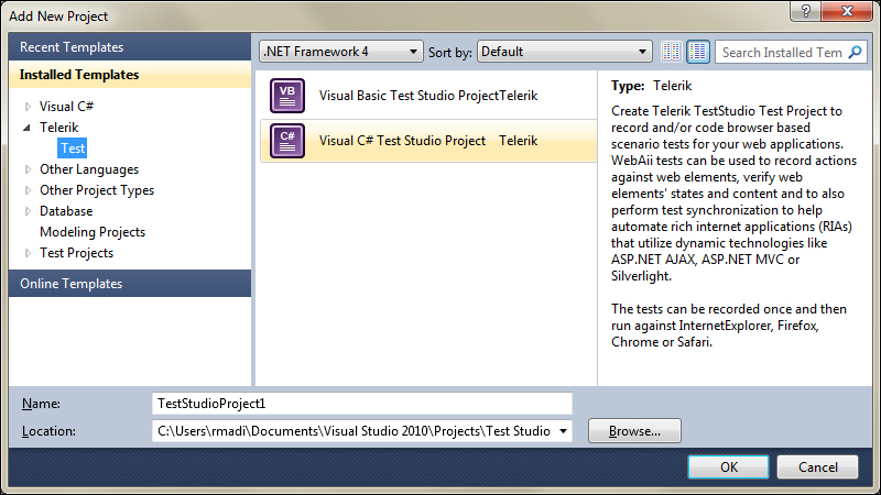 Integration with Visual Studio