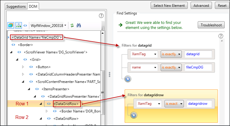 Using the chained expression