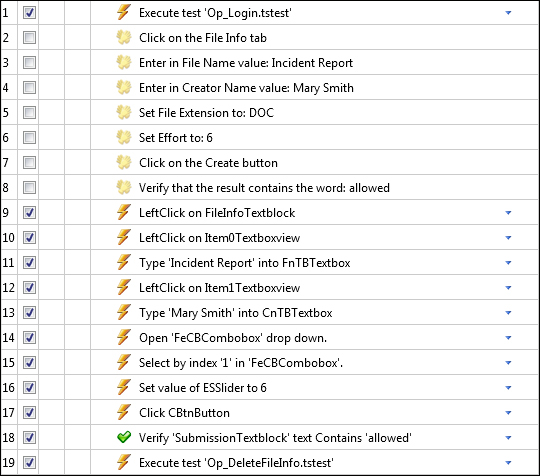 Transitioning to automated tests