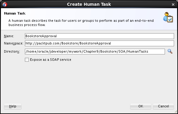Time for action – creating a human task definition