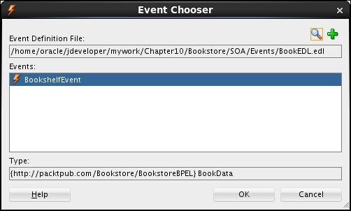 Time for action – developing an event-driven book shelving BPEL process