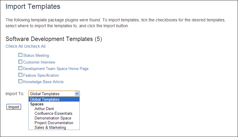 Checking installed template bundles