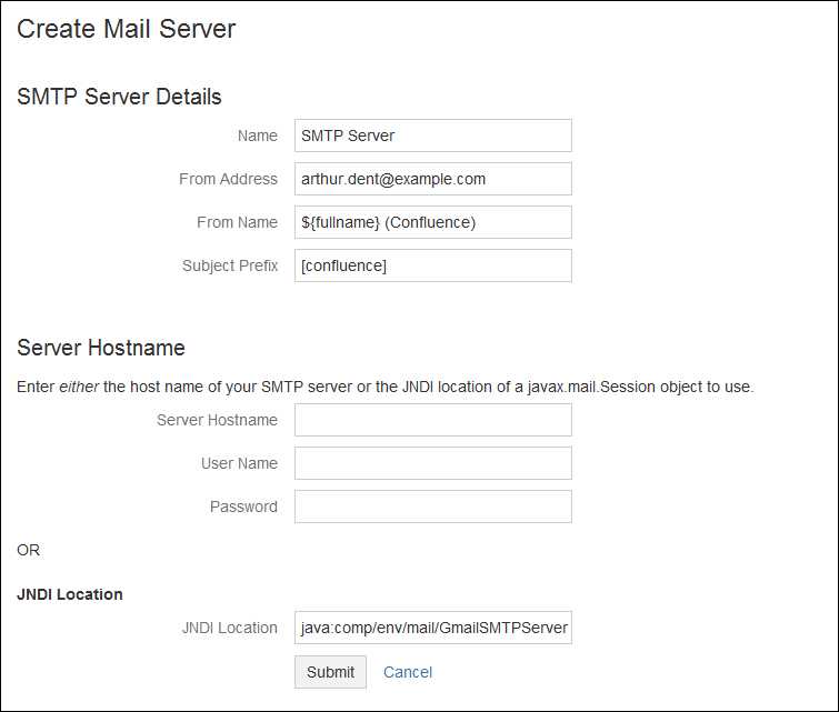 Setting up the e-mail server