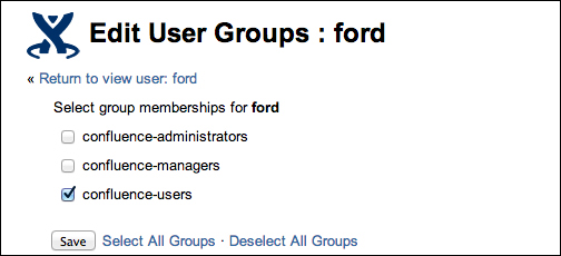 Editing group membership from the user details screen