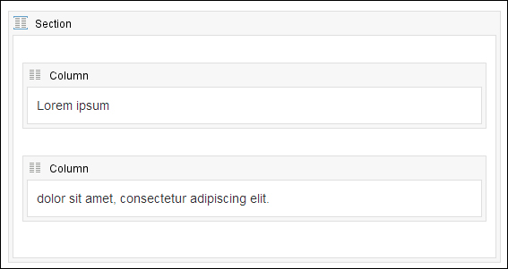 Using Section and Column macros